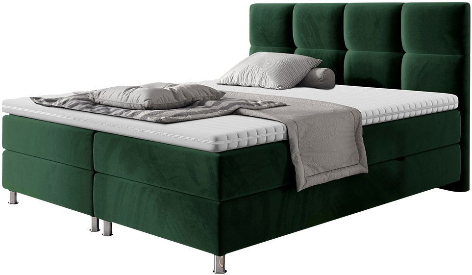no.bg Επενδυμένο κρεβάτι Dave-Prasino-180 x 200 - Image 1