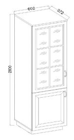 Βιτρίνα Yvette 60 2D - Image 3