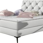 Επενδυμένο κρεβάτι Cambodia με στρώμα και ανώστρωμα-Leuko-140 x 200