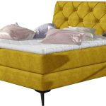 Επενδυμένο κρεβάτι Cambodia με στρώμα και ανώστρωμα-Kitrino-140 x 200