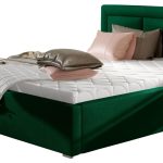 Επενδυμένο κρεβάτι Ross-160 x 200-Prasino-Με μηχανισμό ανύψωσης