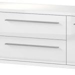 Έπιπλο τηλεόρασης Realm 2D2S-Μήκος: 165 εκ.-Λευκό