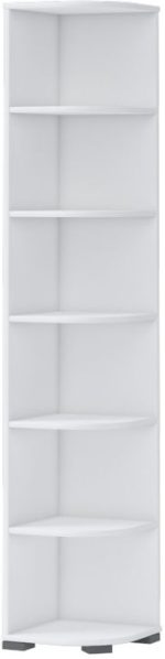 Ραφιέρα γωνιακή Riddle-Λευκό