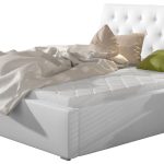 Επενδυμένο κρεβάτι Milan-Leuko-Με μηχανισμό ανύψωσης-160 x 200