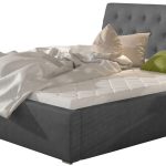 Επενδυμένο κρεβάτι Milan-Gkri-Χωρίς μηχανισμό ανύψωσης-160 x 200