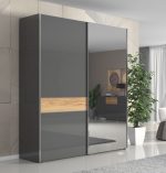 Ντουλάπα συρόμενη δίφυλλη Agate 180 με καθρέπτη - Image 3