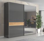 Ντουλάπα συρόμενη δίφυλλη Agate 230 με καθρέπτη - Image 3