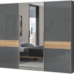 Ντουλάπα συρόμενη τρίφυλλη Agate 280 με καθρέπτη