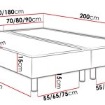 Επενδυμένο κρεβάτι Lux-Baza-Gkri-200 x 140 x 30