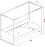 Καναπές - Κρεβάτι 4 You με ουρανό-Λευκό - Image 2