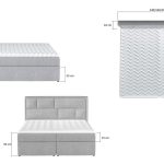 Επενδυμένο κρεβάτι Dorma-140 x 200-Mple Skouro