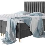 Επενδυμένο κρεβάτι Elegance-Gkri-160 x 200 εκ.