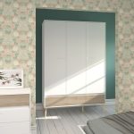 Ντουλάπα τρίφυλλη Randers-Φυσικό-Λευκό - Image 2