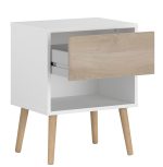 Κομοδίνο Randers-Φυσικό-Λευκό - Image 2