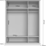 Ντουλάπα τρίφυλλη Tahoma 3D-Anthraki