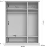 Ντουλάπα τρίφυλλη Tahoma 3D-Anthraki