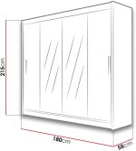 Ντουλάπα London II συρόμενη-Mauro - Image 3