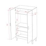 Ντουλάπα Lounge δίφυλλη-Gkri - Image 4