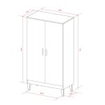 Ντουλάπα Lounge δίφυλλη-Leuko - Image 2