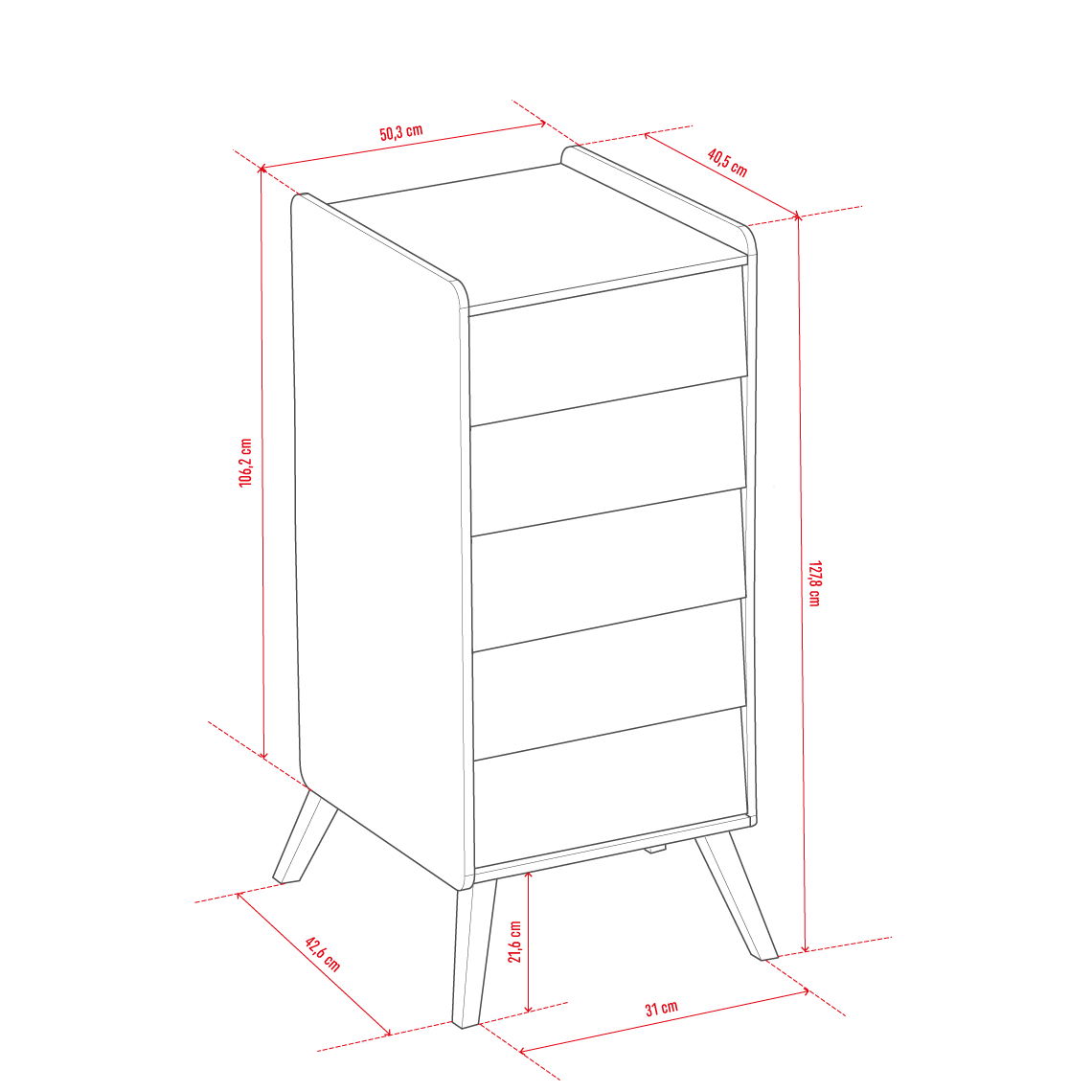 Συρταριέρα Vintage-Fusiko - Prasino - Image 3
