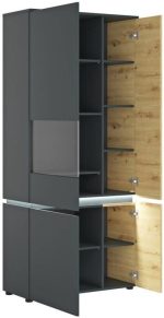 Βιτρίνα Glimmer ψηλή-Fusiko-Mavro-Αριστερή - Image 2