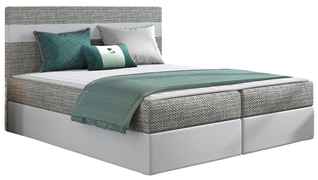 image_626440_lozko-kontynentalne-poskocz-leuko-mpez-mask_3 Επενδυμένο κρεβάτι Modena-Leuko - Gkri anoixto-180 x 200 - Image 1