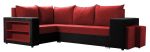 Γωνιακός καναπές Milano-Mauro-kokkino-Αριστερή