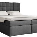 Επενδυμένο κρεβάτι Malmo Box-Gkri Skouro-160 x 200