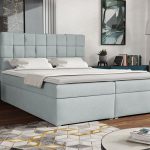 Επενδυμένο κρεβάτι Malmo Box-Gkri Anoixto-140 x 200