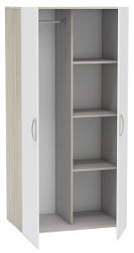 Ντουλάπα δίφυλλη Flare με ράφια - Image 3