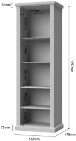 Βιτρίνα ψηλή Tahoma 2D-Leuko - Image 2