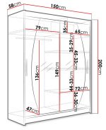 Ντουλάπα Westa VIII συρόμενη-Leuko - Image 3