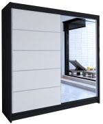 Ντουλάπα Talin III συρόμενη-Mavro-Lefko