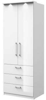 Ντουλάπα Prime 3S δίφυλλη-Leuko