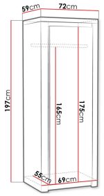 Ντουλάπα Livinio L2 - Image 3