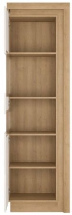 Βιτρίνα ψηλή Lynx 1D-Aristera-Fusiko-Leuko - Image 2