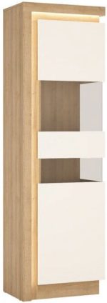 Βιτρίνα ψηλή Lynx 1D-Deksia-Fusiko-Leuko