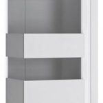 Βιτρίνα ψηλή Lynx 1D-Aristera-Leuko