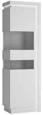 Βιτρίνα ψηλή Lynx 1D-Aristera-Leuko