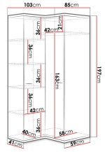 Γωνιακή ντουλάπα Mediolan - Image 4