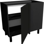Επιδαπέδιο γωνιακό ντουλάπι Italia DPP110-Μαύρο