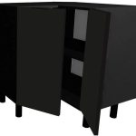 Επιδαπέδιο γωνιακό ντουλάπι Italia DNPP9-Μαύρο