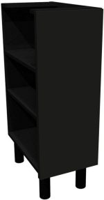 Επιδαπέδιο ντουλάπι ανοιχτό Italia DBO30/58-Μαύρο