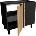 Επιδαπέδιο ντουλάπι νησίδας γωνιακό Italia DPPW105/65-Φυσικό