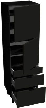 Επιδαπέδιο ντουλάπι ψηλό Italia SPD6/3/2357-Μαύρο