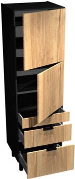 Επιδαπέδιο ντουλάπι ψηλό Italia SPD6/3/2357-Φυσικό