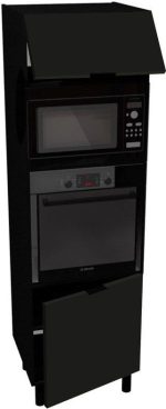 Επιδαπέδιο ντουλάπι ψηλό φούρνου Italia SPM6/2137-Μαύρο
