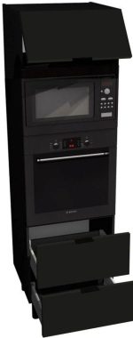 Επιδαπέδιο ντουλάπι ψηλό φούρνου Italia SPM6/2/2137-Μαύρο
