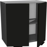 Κρεμαστό ντουλάπι Italia W6/58 2D-Μαύρο