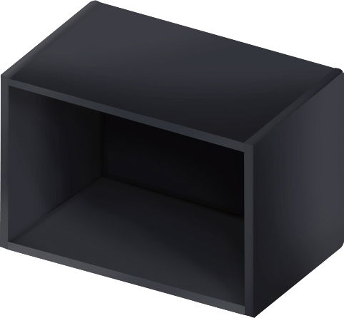 image_654663_italia.wok4-36.czarny7322_1 Κρεμαστό ντουλάπι ανοιχτό Italia WOK4/36-Μαύρο - Image 1